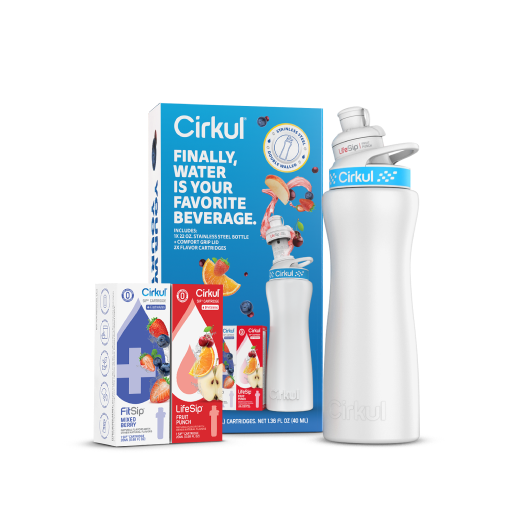 22oz. White Stainless Steel Bottle Starter Kit - Fresh Pair
