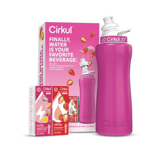 32oz. Hot Pink Stainless Steel Bottle Starter Kit - Clean Bundle