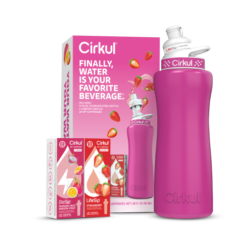 32oz. Hot Pink Stainless Steel Bottle Starter Kit - Clean Bundle
