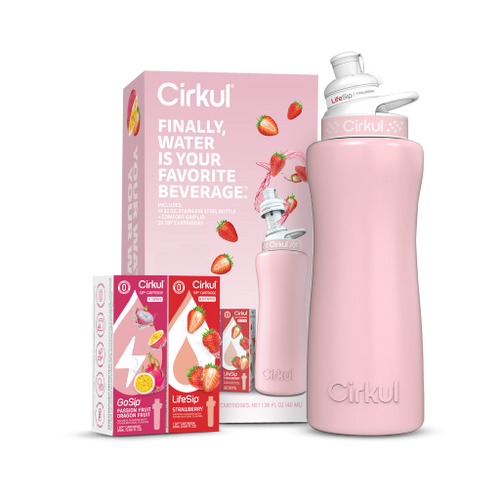 32oz. Blush Pink Stainless Steel Bottle Starter Kit - Clean Bundle
