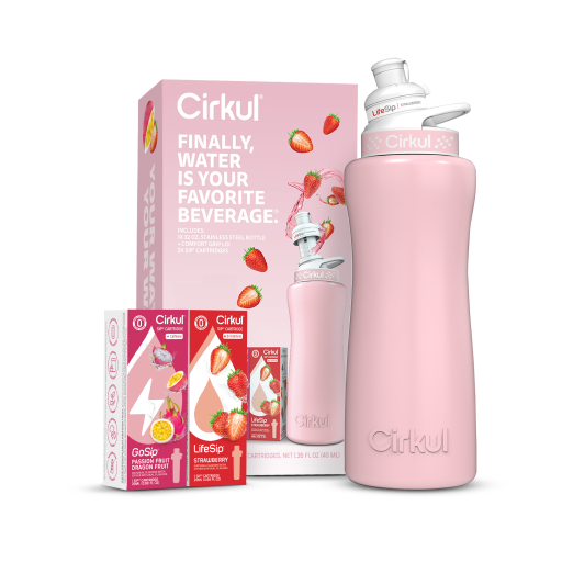 32oz. Blush Pink Stainless Steel Bottle Starter Kit - Clean Bundle